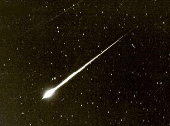 The brilliant blaze of a superb meteor